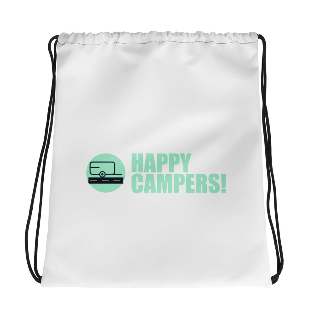 Happy Campers Drawstring bag - Ideal for Shower Block Visits
