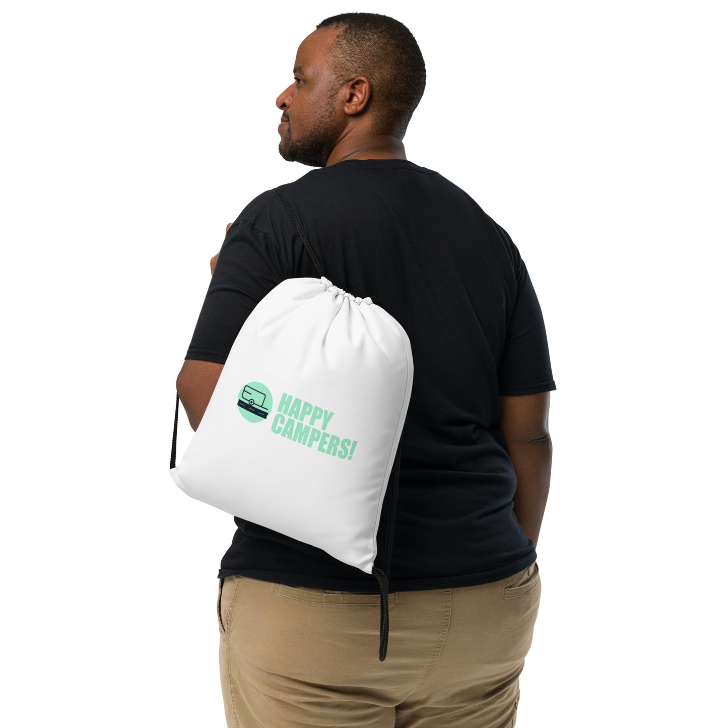 Happy Campers Drawstring bag - Ideal for Shower Block Visits